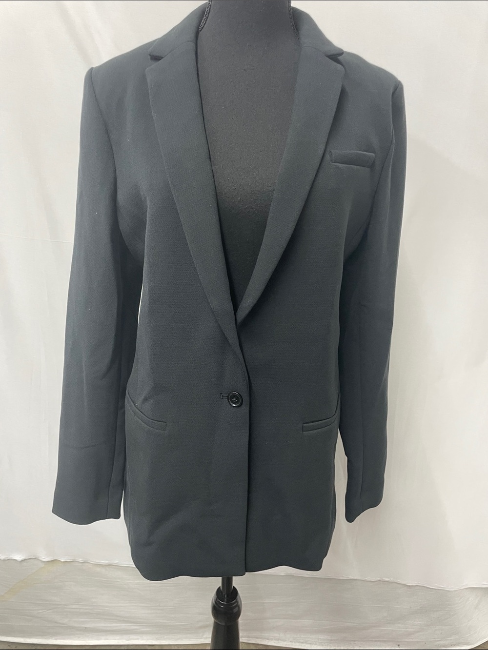 Banana Republic Classic Single-Button Black Blazer, Size 12